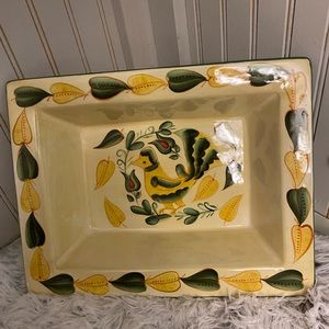 Temp-tations Yellow and Green Rectangular Baking Dish